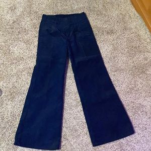 super cute corduroy navy blue wide leg pants